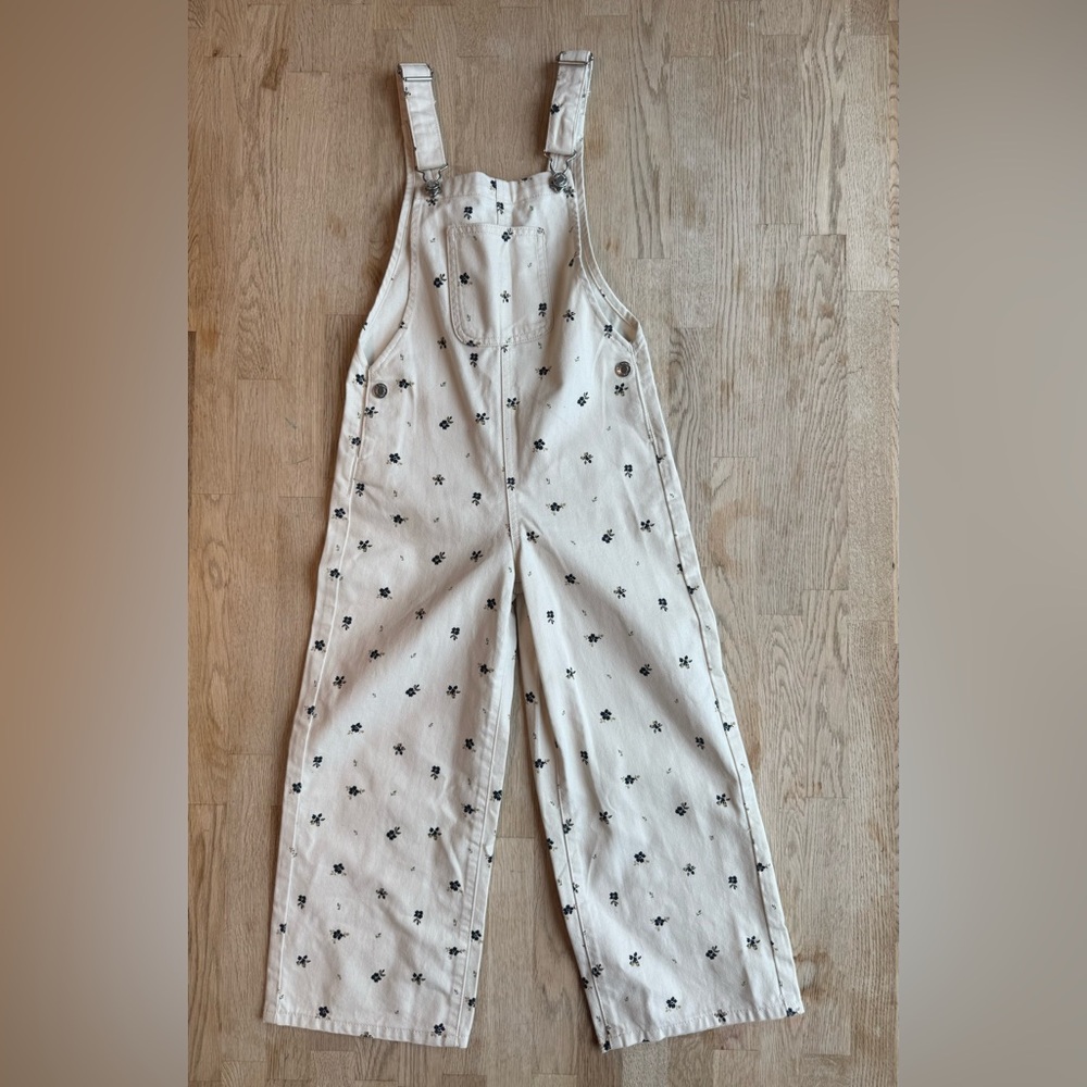 Mango Kids Floral Overalls size 8